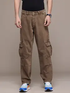 The Roadster Lifestyle Co. Men Pure Cotton Cargo-Style Straight Fit Jeans