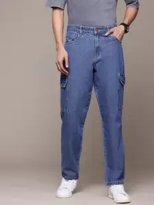 The Roadster Lifestyle Co. Men Relaxed Fit Mid Rise Cargo Style Jeans
