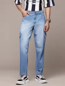 The Roadster Lifestyle Co. Men Relaxed Fit Heavy Fade Cargo Style Jeans