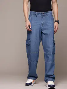 The Roadster Lifestyle Co. Men Pure Cotton Cargo Style Straight Fit Jeans