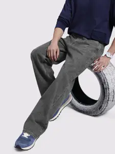 The Roadster Life Co. Men Wide Leg Faded Jeans