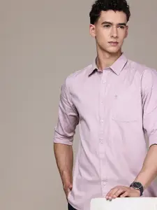 French Connection Slim Fit Textured Pure Cotton Casual Shirt