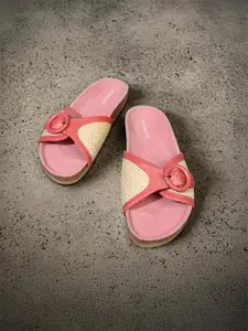 NEEMANS Women PU Self Design Sliders