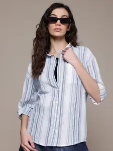 The Roadster Lifestyle Co. Cotton Striped Casual Shirt