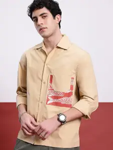 Kook N Keech Indie Printed Chest Pocket Detail Casual Shirt