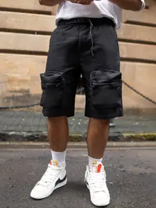 Powerlook Men Cotton Loose Fit Denim Shorts With Pockets