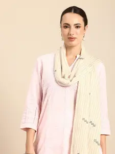ASVA Women Striped Jamdani Scarf