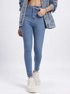 DressBerry Women High-Rise Medium Fade Stretchable Skinny Fit Jeans