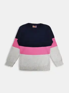 Here&Now X Game Begins Girls Colourblocked Pullover