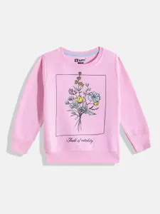 Eteenz Girls Floral Printed Sweatshirt