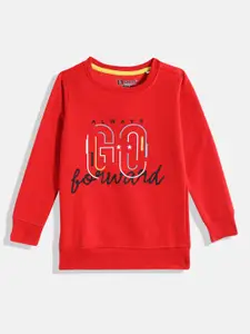 Eteenz Boys Typography Printed Sweatshirt