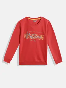 Eteenz Girls Typography Print Sweatshirt