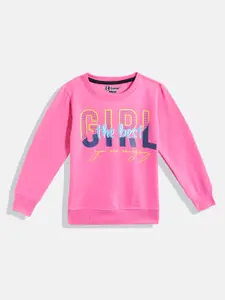 Eteenz Girls Typography Printed Sweatshirt
