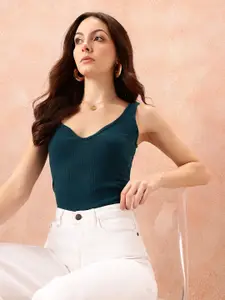 all about you Ribbed Fitted Top