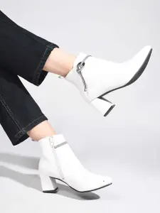 SHUZ TOUCH Embelished Block-Heeled Regular Boots