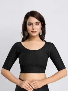 Trendmalls Trendmall Embellished Round Neck Saree Blouse