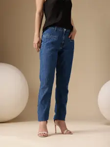 Chemistry Women Boyfriend Fit High-Rise Stretchable Jeans