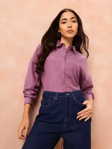 all about you Drop-Shoulder Sleeves Oversized Casual Shirt