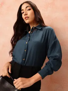 all about you Drop-Shoulder Sleeves Oversized Casual Shirt