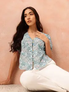 all about you Floral Print Shirt Style Top