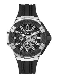 GUESS Men Skeleton Dial & Straps Analogue Watch - GW0515G1