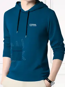 AUSK Typography Printed Long Sleeves Hooded Tshirt