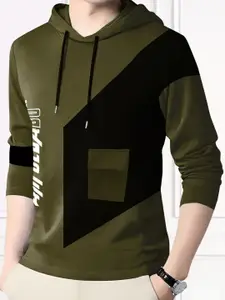 AUSK Typography Printed Long Sleeves Hooded Tshirt