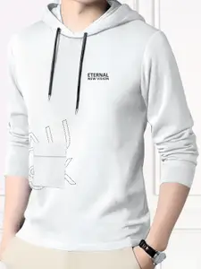 AUSK Typography Printed Long Sleeves Hooded Tshirt