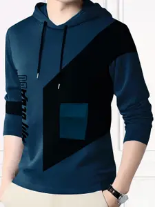 AUSK Typography Printed Long Sleeves Hooded Tshirt