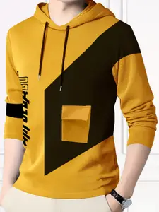 AUSK Typography Printed Long Sleeves Hooded Tshirt