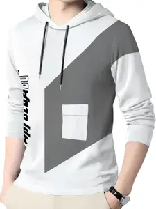 AUSK Typography Printed Long Sleeves Hooded Tshirt