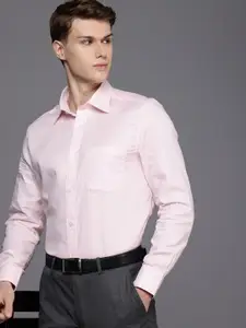 Louis Philippe Pure Cotton Self Design Textured Classic Formal Shirt