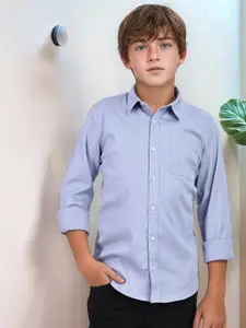 French Connection Boys Premium Cutaway Collar Solid Cotton Casual Shirt