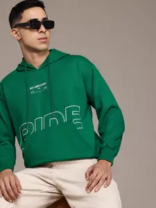 The Roadster Lifestyle Co. Men Printed Hooded Sweatshirt