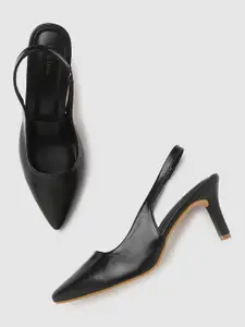 Marc Loire Women PU Pointed Toe Kitten Pumps