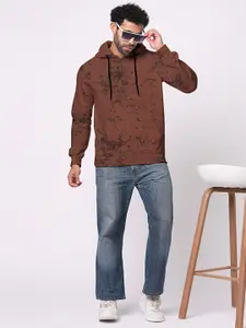 Wear Your Opinion Men Abstract Printed Pullover Hooded Sweatshirt