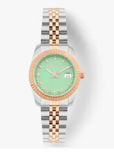 Mathey-Tissot Women Swiss Made Quartz Green Dial Watch - D810RV