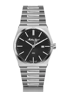 Mathey-Tissot Swiss Made Zeus Stainless Steel Black Dial Quartz Women's Watch - D118AN