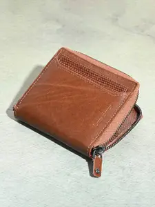 Louis Stitch Handcrafted Spanish Leather Zip Lock Wallet for Men