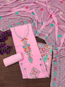 Maroosh Floral Embroidered Sequined Unstitched Dress Material