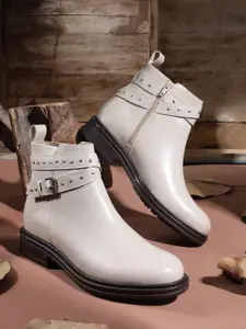 The Roadster Life Co. Women Mid-Top Studded Regular Boots