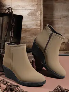 The Roadster Life Co. Women Mid-Top Wedge Heel Regular Boots