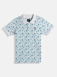 Allen Solly Junior Boys Floral Print Polo T-shirt