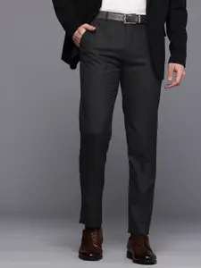 Raymond Men Checked Slim Fit Formal Trousers