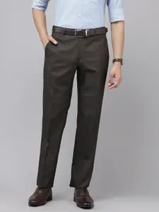 Park Avenue Men Checked Formal Trousers