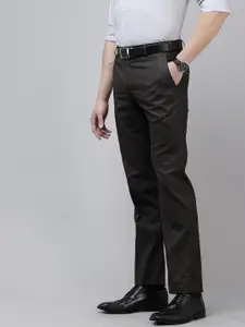 Park Avenue Men Striped Formal Trousers