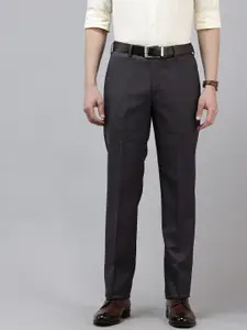 Park Avenue Men Checked Formal Trousers