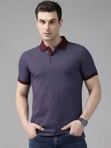 Park Avenue Geometric Printed Polo Collar Slim Fit T-shirt