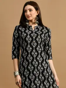 GLOWWORLD Geometric Printed Straight Kurta