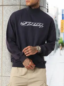 Kook N Keech Embroidered Relaxed Fit Cotton Terry Sweatshirt